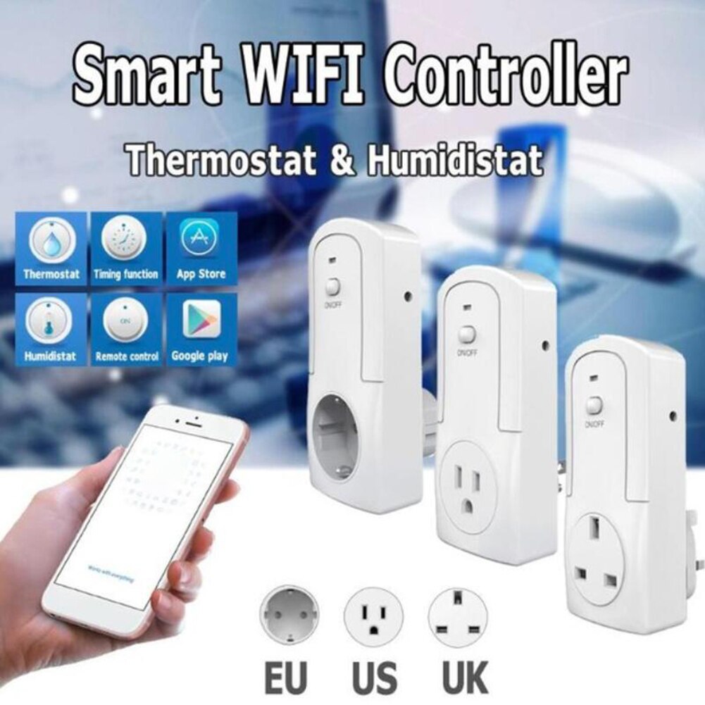 Temperatuur vochtigheid wifi thermostaat module timer slim stopcontact stopcontact het is plug and play, zonder enige installatie,