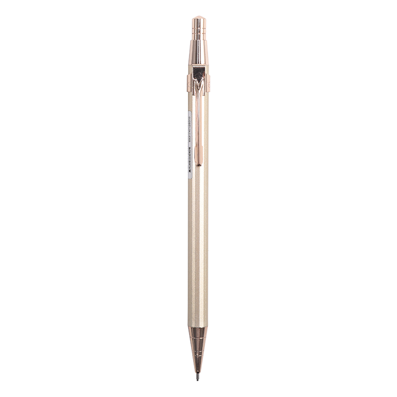 M&amp;G Full Metal Mechanical Pencils Morandi Color 0.5mm HB Lead Refill Student Writing Automatic Pencils Lapiseira School Supplies: 1pc 0.7mm Golden