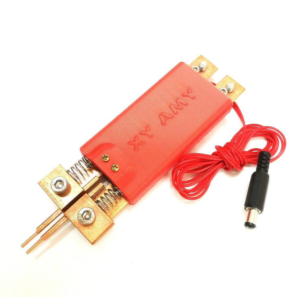 DIY spot welding pen 18650 battery pack handheld portable with spot welding machine automatic trigger handle integrated pen: Red