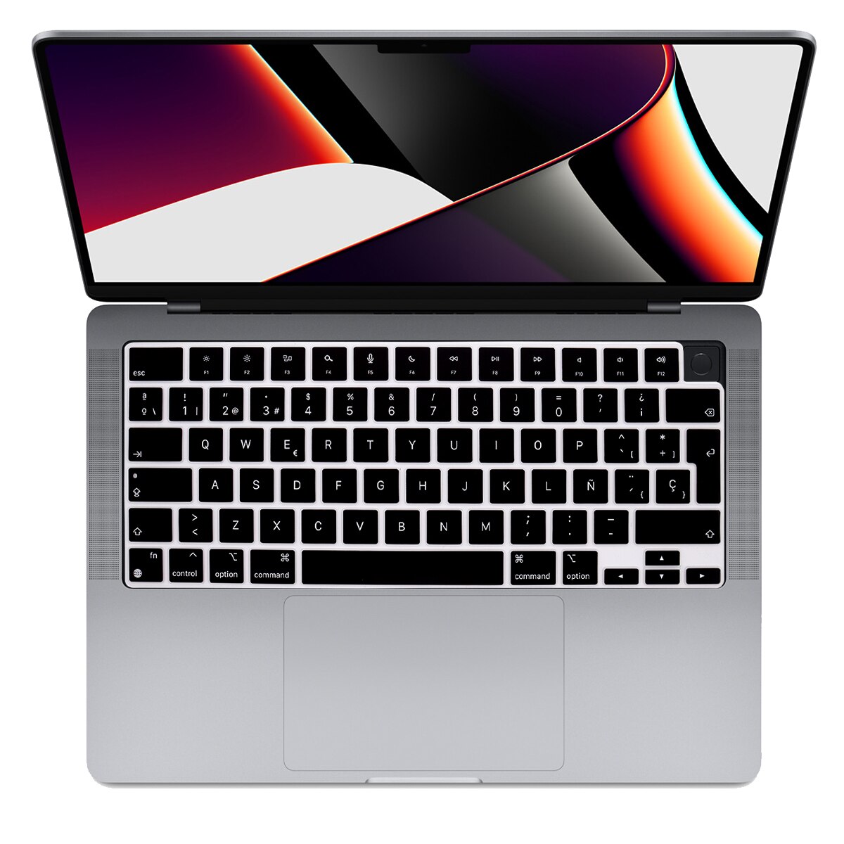 Coque de clavier espagnol/chilien en Silicone, pour MacBook Pro14 , version A2442 M1, puce Pro16 M1 Max A2485
