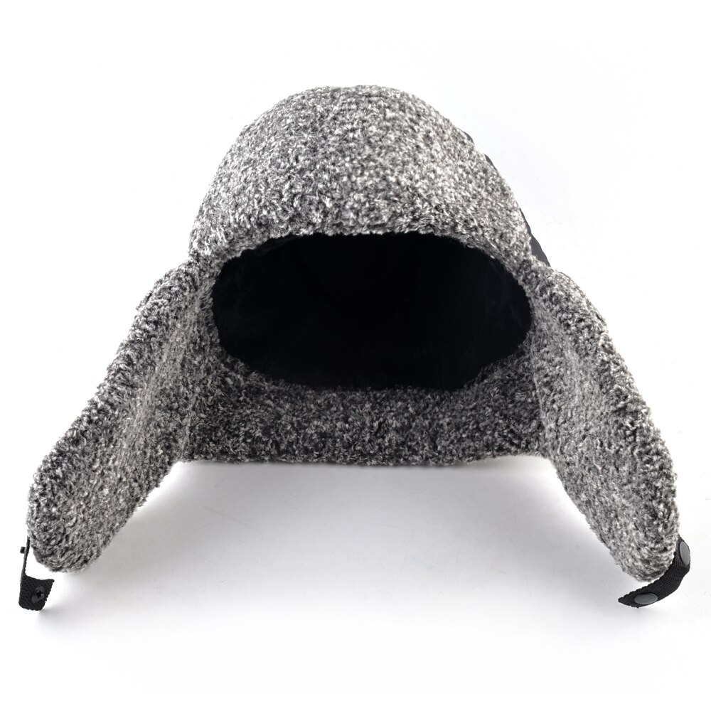 Chapeau de bombardier en fausse fourrure pour homme et femme, épais et , avec oreillettes, Double couche, coupe-vent, pour le Ski en plein air, russe, hiver