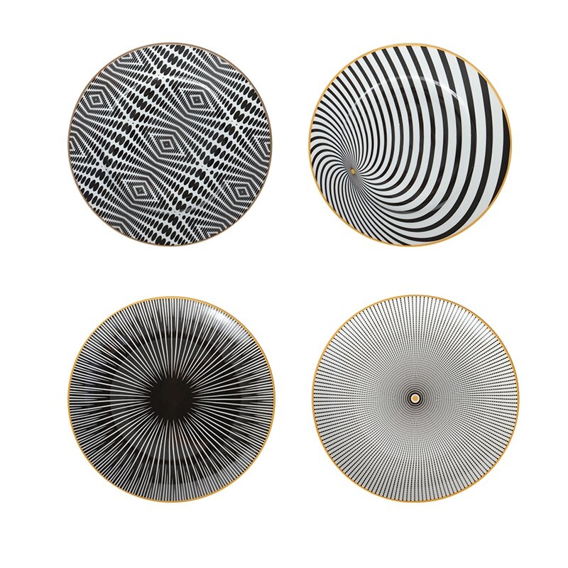 Net Red Photographs of Western Plate, Ceramic Household Plate Nordic Irregular Tableware Breakfast Tray Steak Plate