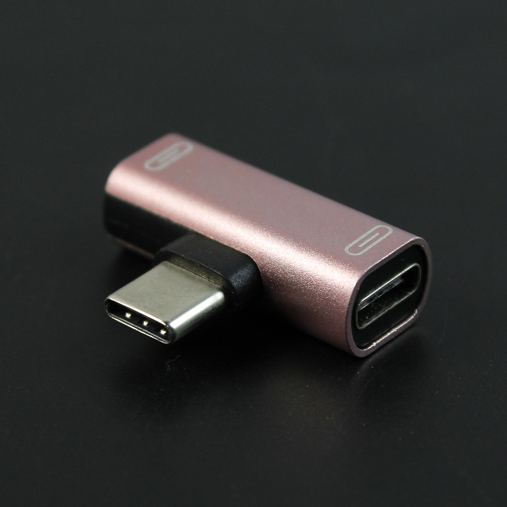 1Pc Usb C Splitter Type C Mannelijk Naar Dual Type C Vrouwelijke Koptelefoon Opladen Adapter Converter Voor Huawei Samsung Telefoon Adapter: Zilver