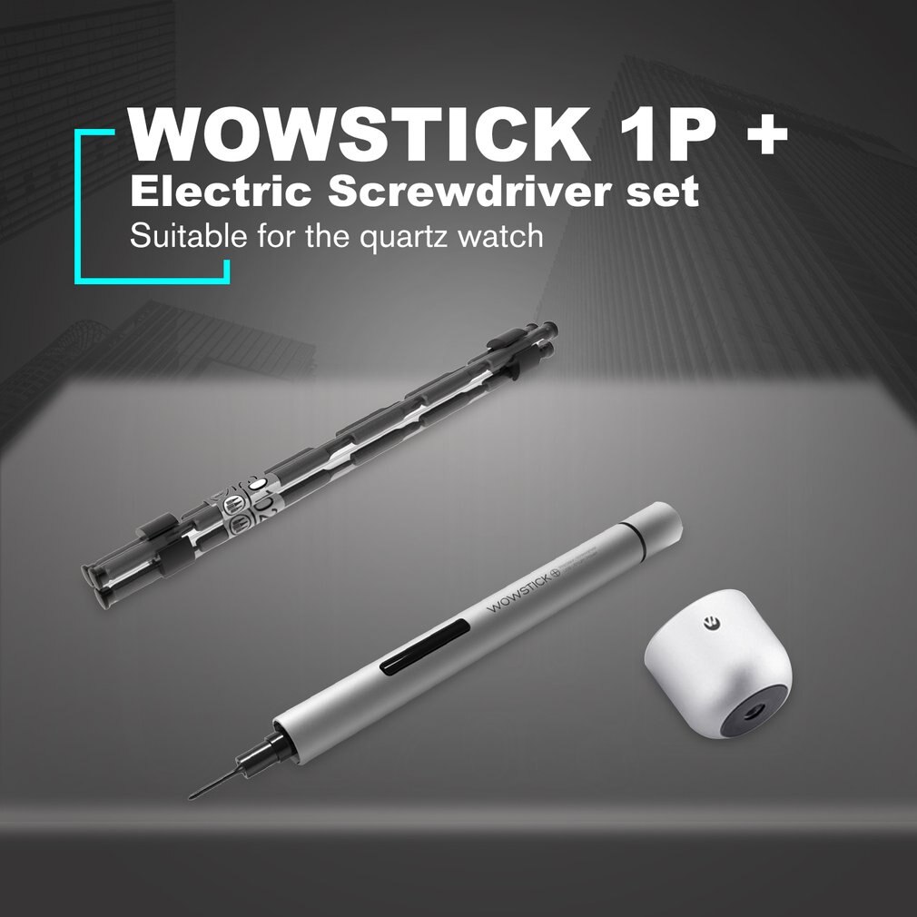 Wowstick 1P + Mini Kit de tournevis électrique tournevis électrique sans fil pour appareil photo de téléphone outil de réparation de précision: with base
