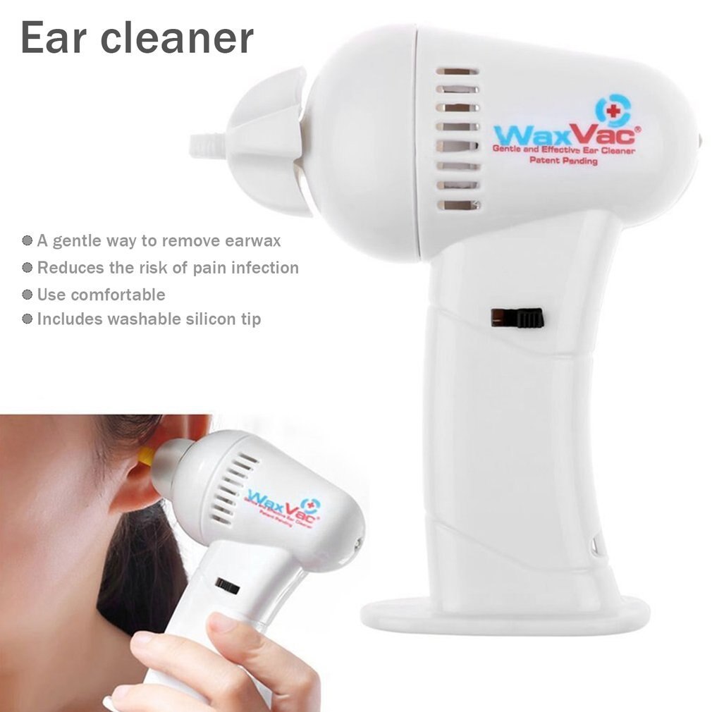 Bærbar størrelse elektrisk øret støvsuger ørevoks vac fjernelse sikkerhed krop sundhedspleje med blødt & sikkerheds hoved øre pleje værktøj