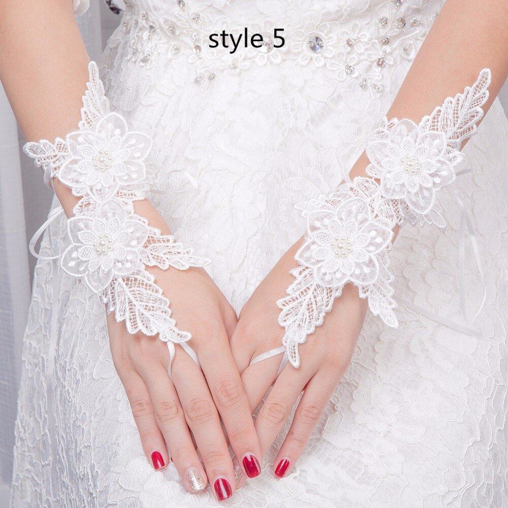 Gants de mariage bon marché, accessoires de mariage, 6styles, fournitures de studio pour spectacle novia