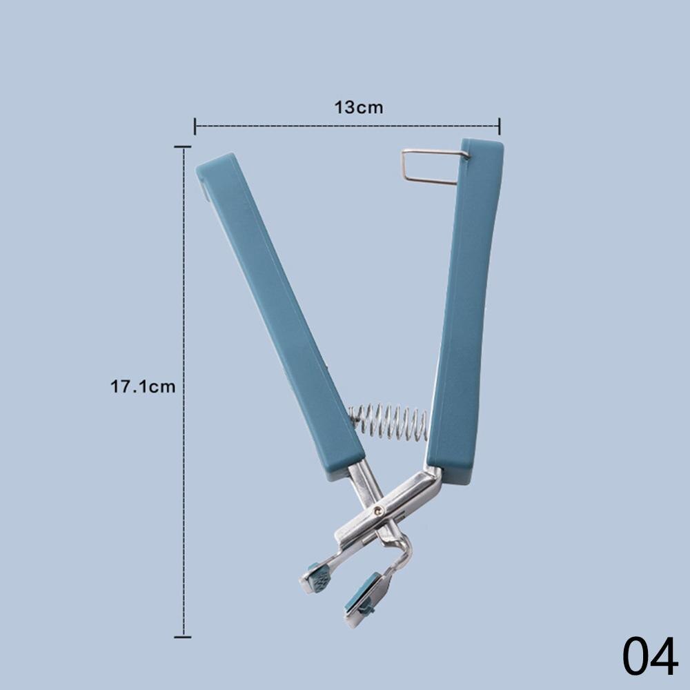 Opvouwbare Hete Kom Clip Pot Rvs Schotel Houder Stoomboot Tong Siliconen Oven Mitt Keuken Gereedschap Anti Proximity handschoenen: Blue Bowl Gripper