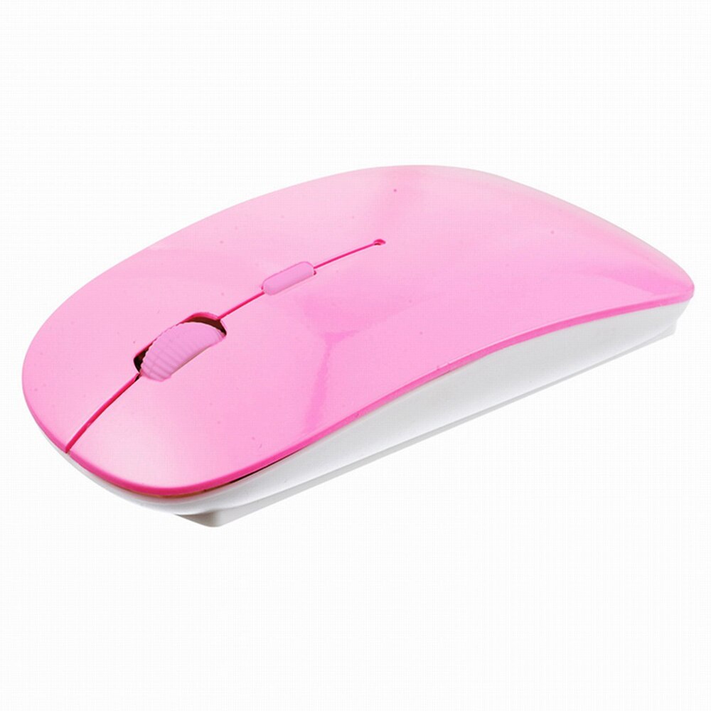2.4 GHz USB Wireless Cordless Mouse Portable Optical Scroll Mice Office Home Mini Mouse for PC/Laptop/Computer: Pink