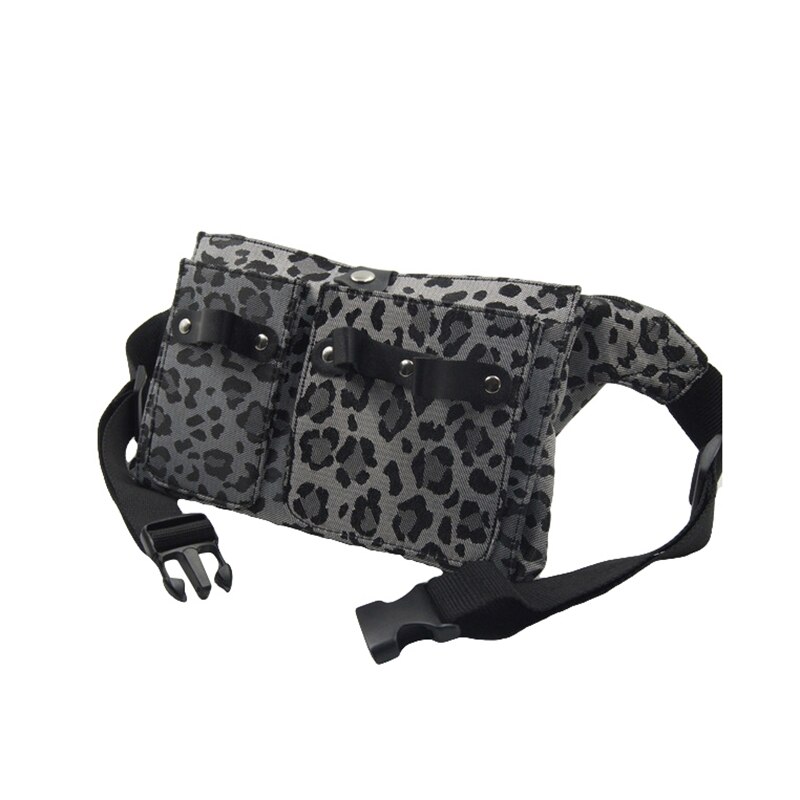 Jiyaru Hair Scissors Bag Hair Scissors Comb Bag Crease Resistant Hairdresser Scissors Pouch Durable Barber Waist Pack: Leopard print