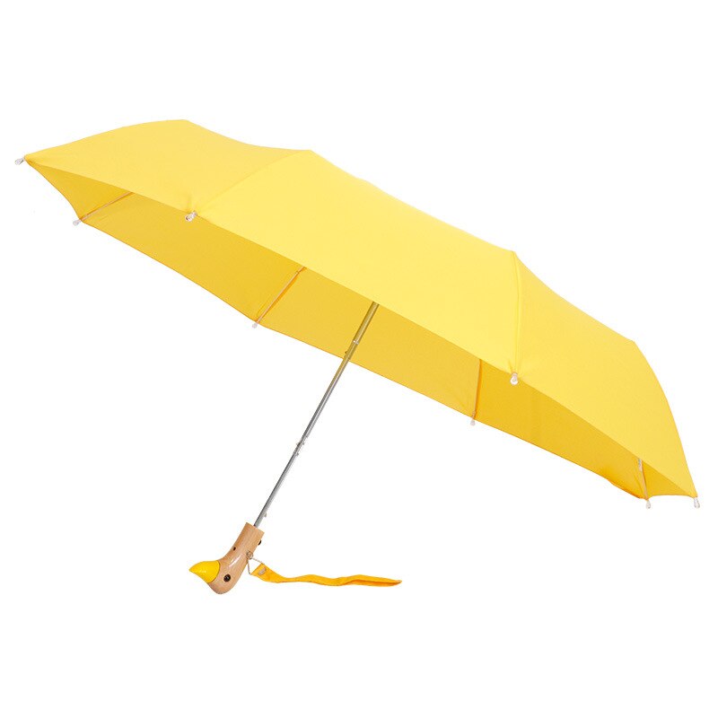 Cute Duck Head Umbrella Rain Women Automatic Windproof Sun Umbrella Men Three Fold Waterproof Travel Umbrella Parasol