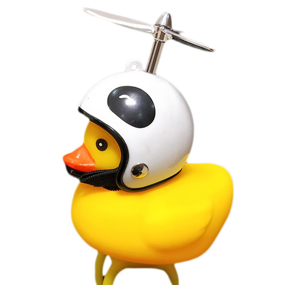 Petit canard jaune forme corne enfants adulte vélo lumière en caoutchouc canard jouet vélo cloche vélo décoration ornement: E
