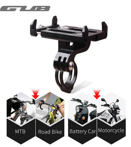 Gub 3.5-6.2 " opdatering telefon cykelholder road mtb cykelstativ styr telefon cykelstativ justerbar montering cykel cykelstativ