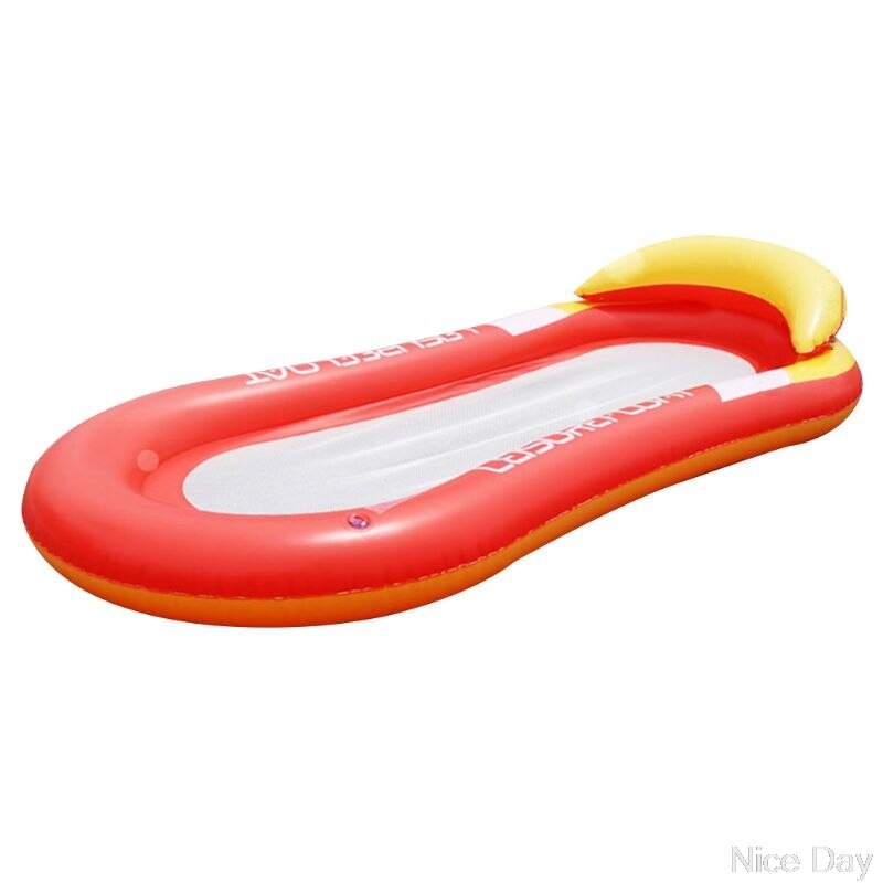 Foldable Summer Water Hammock Swimming Pool Inflatable Mat Toys Rafts Floating Bed for Kids&adult Swimming Mattress: red3