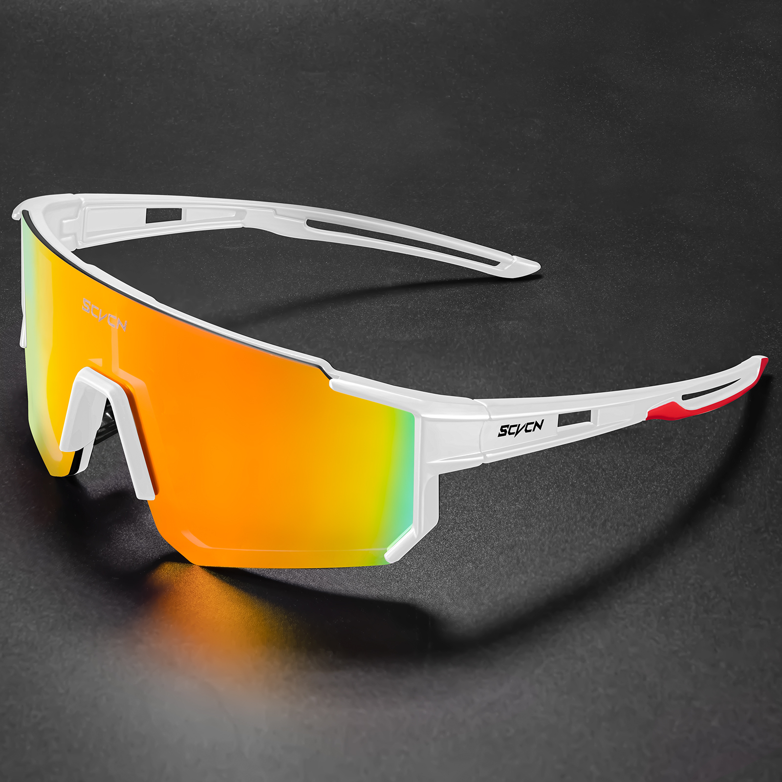 SCVCN Radfahren Gläser draussen Sport Sonnenbrille Männer MTB Radfahren Sonnenbrille Frauen Rennrad Brille UV400 Fahrrad Brillen: Gelb