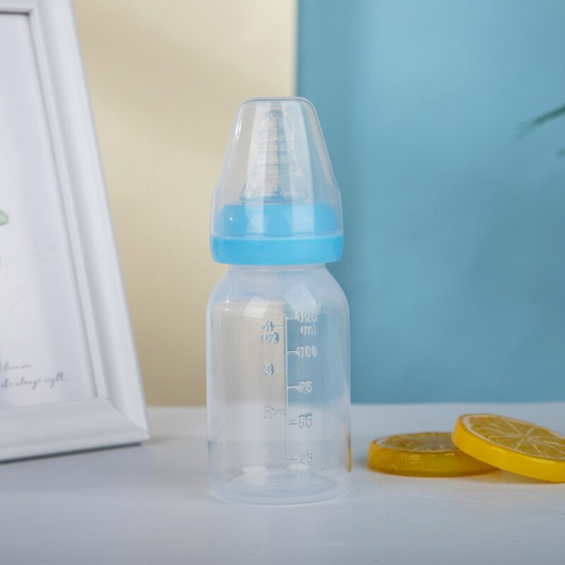 120ml 6- måneder og opefter baby standard mundflaske nyfødte fodringsforsyninger: Blå