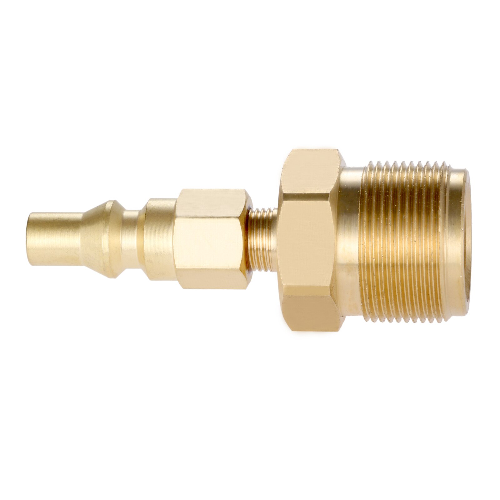 1pc 1/4" Quick Connect Disconnect Plug Brass 1lb Bottle Tank Thread Propane Adapter fit Portable Camper Grill Hook Up RV Trailer