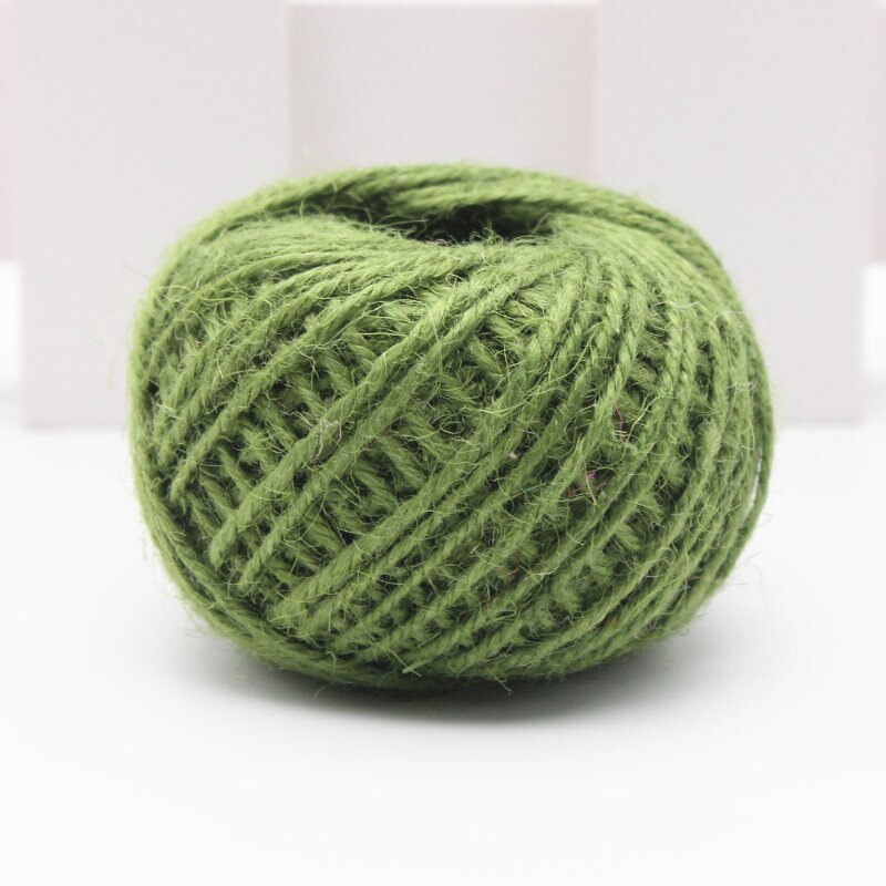 40 metriä / rulla 2mm pehmeä tekstuuri hamppuköysi narut tee itse maljakko vaatteet hattu kengät unesieppari juhla koriste materiaali köysi: G