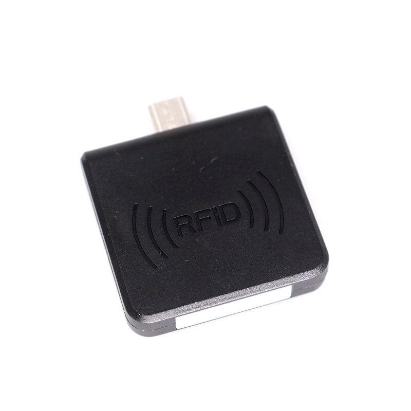 RFID 13.56Mhz ISO14443A IC NFC Reader Portable Mirco USB Card Reader for Android Phone: 8H10D Black