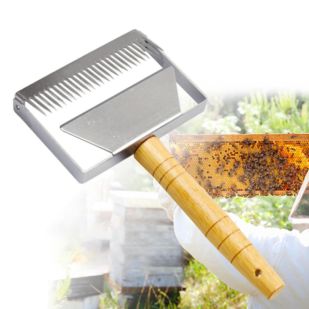 Stainless Steel Bee Honey Hive Uncapping Fork Scraper Shovel Beekeeping Cutter honey fork effectively cut off wax cappings frame