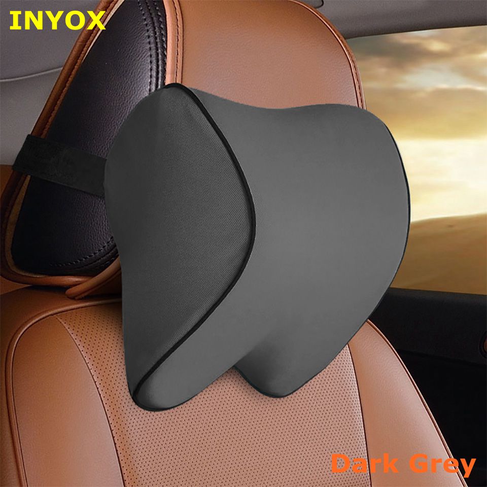 M1 Car Neck Headrest Pillow 3D Memory Cotton foam Universal for car Seat head Travel Support cushion rest Fabric Soft auto mesh