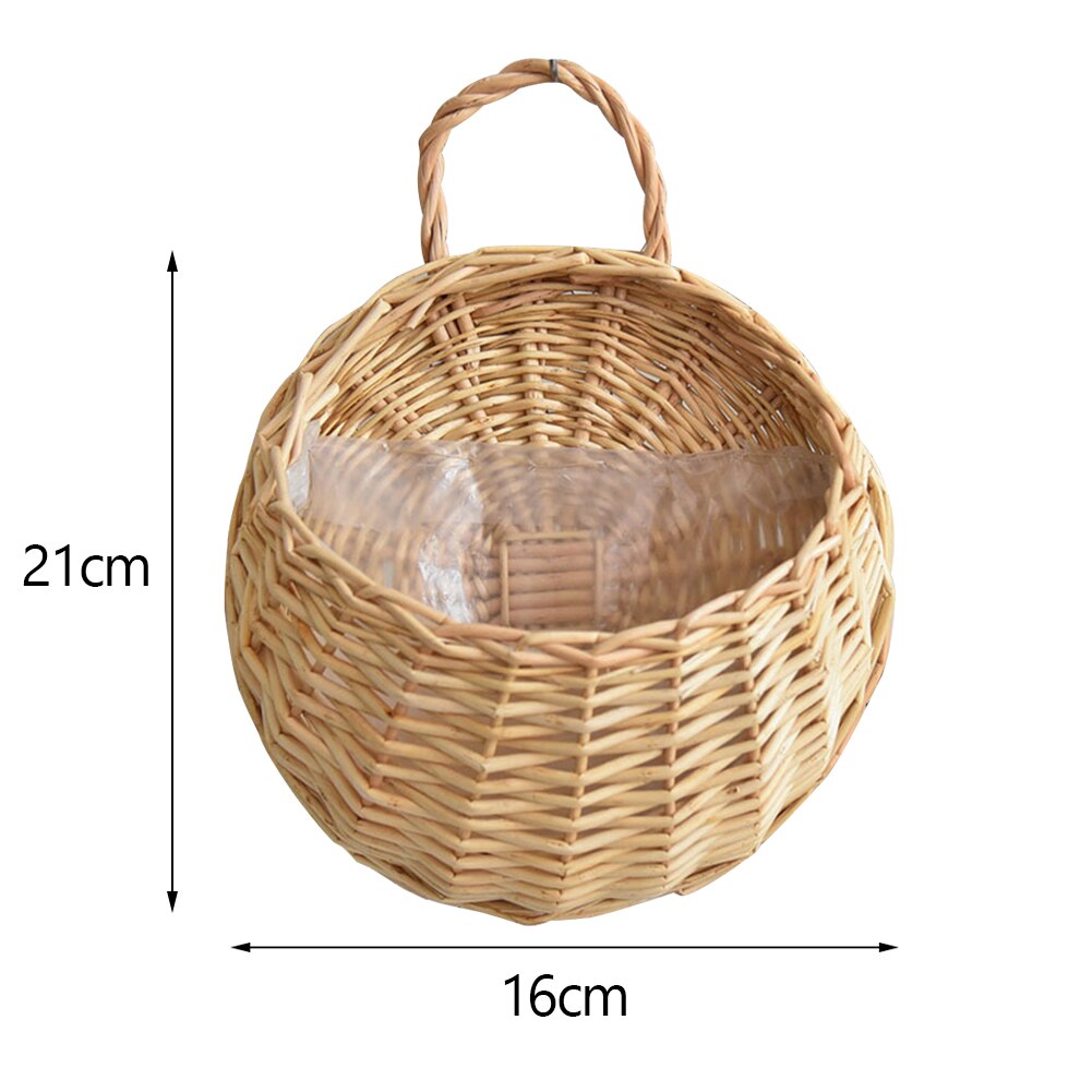 Handgeweven imitatie rattan vaas, vintage geïnspireerde