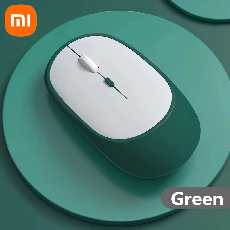 Xiaomi mouse sem fio bluetooth 2.4g, mouse silencioso ajustável dpi design ergonômico usb recarregável para jogos e escritório: YELLOW