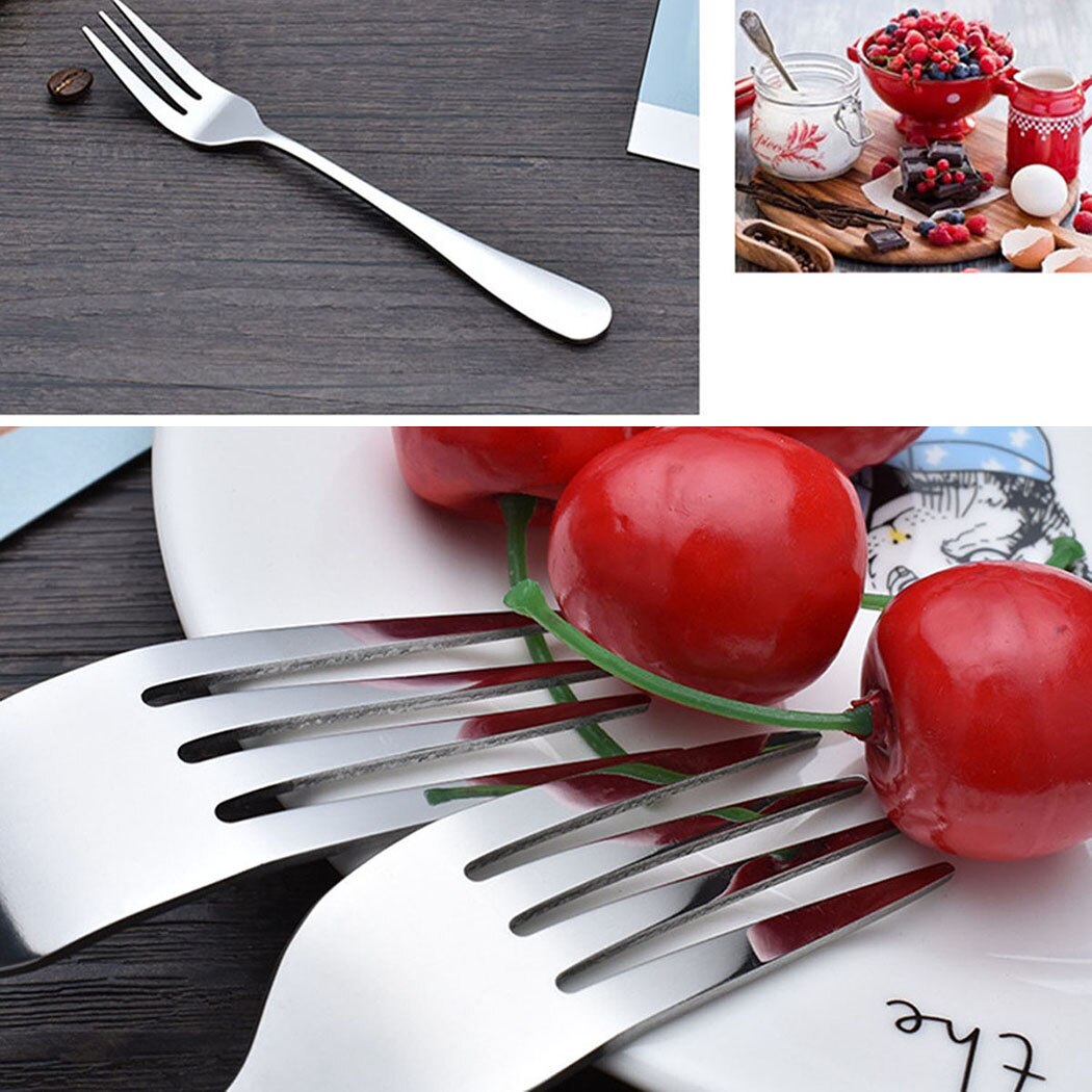 Diner Vork Roestvrij Staal Salade Vork Cake Vork Servies Dessert Vork Voor Restaurant Fruit Snack Servies Party Gebruiksvoorwerpen