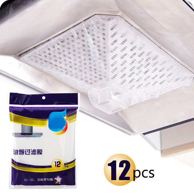 12 stk non-woven køkkenolie filterpapir absorberende papir non-woven anti olie bomuldsfiltre emhætte emhætte ventilator filter