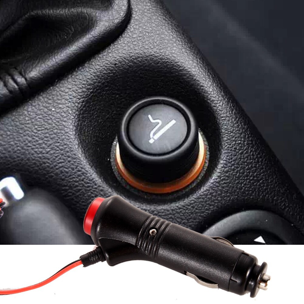 12V 24V Male Car Cigarette Lighter Socket Plug Connector On Off Switch 3M MGO3
