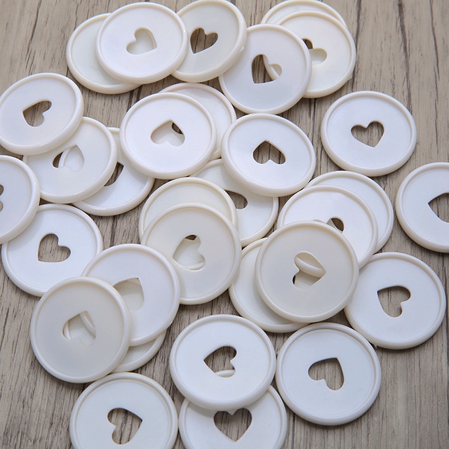 Serce luźny segregator pierścienie 30/50/100 szt. 24mm białe kostki robić notebooków Diy planista dysk segregatory robić scrapbookingu