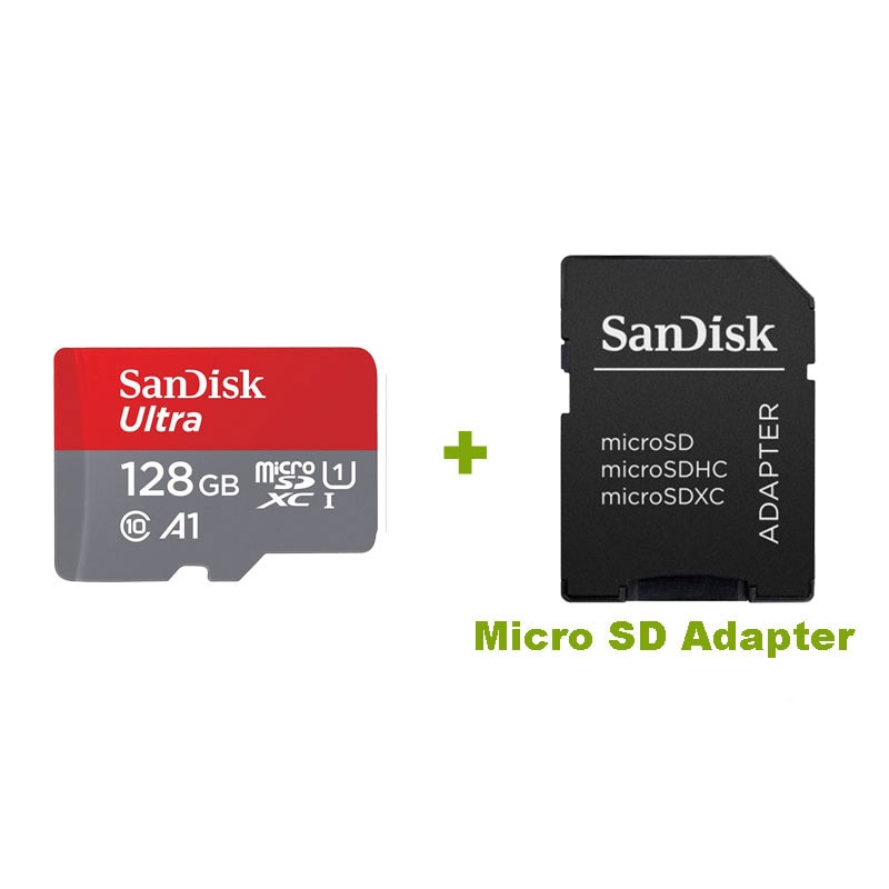 Sandisk Ultra Memory Card 32gb 64gb 128gb 200gb 256gb micro SD Class 10 microSDHC/SDXC TF Card 98MB/S 100MB/S for UAV Cellphone: A1-TF-128G-Sd-adapte