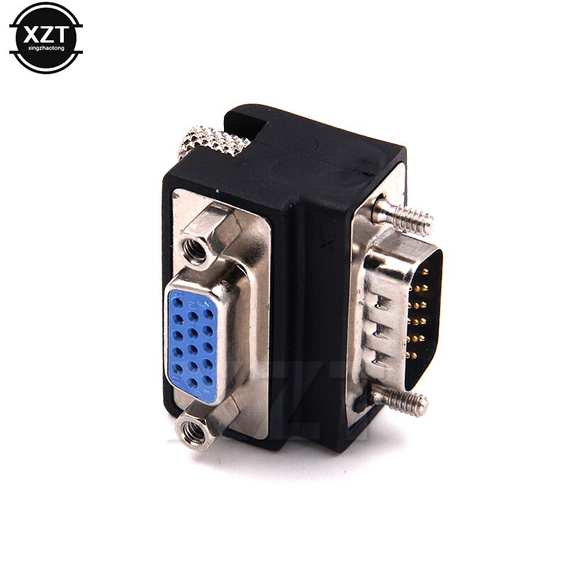 VGA Adapter SVGA Male to Female 90 Degree Right Angle vga to vga Adapter Connector VGA 15pin plug for HDTV Computer PC Projector