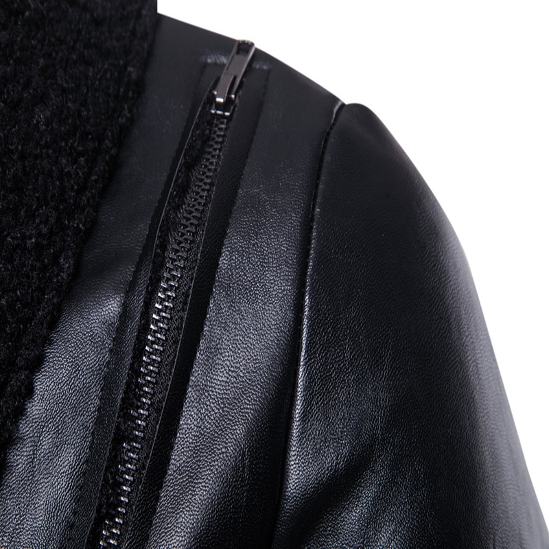 Chaqueta de cuero con personalidad para hombre, abrigo informal Punk de cuero para motocicleta, de otoño, novedad de