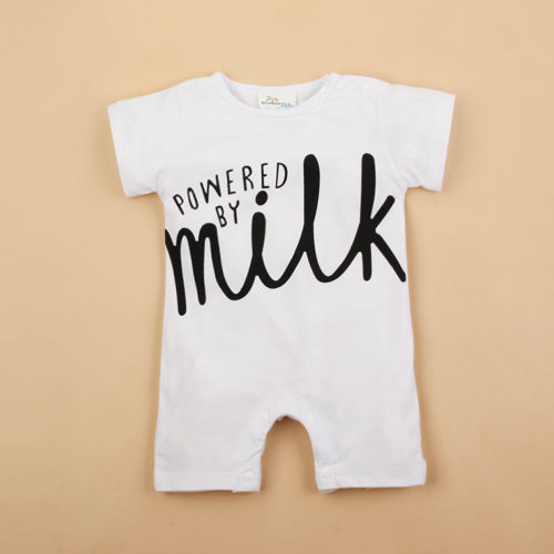 zomer baby romper baby jongens meisjes kleding korte mouwen een stukken Jumpsuit babykleding: 10-12 months / WHITE