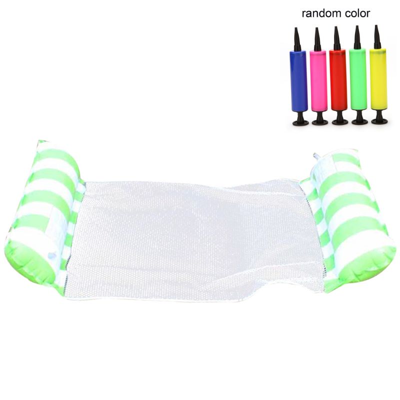 Hammock Inflatable Pool Float Multi-Purpose Summer Swimming Pools Water Chair Portable Sports Lounger: Green