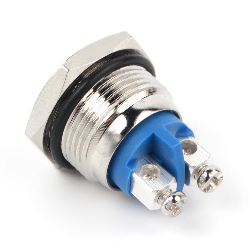 16mm Start Horn Button Momentary Nickel Plated Brass Metal Push Button Practical Waterproof Switch