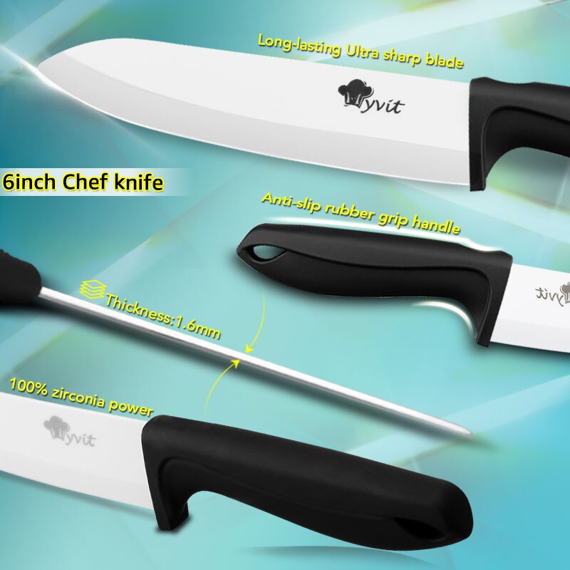 Myvit Ceramic Knife 3 4 5 6 inch Kitchen Knife Utility Slicing Fruit Vegetable Zirconia White Blade Chef Knives