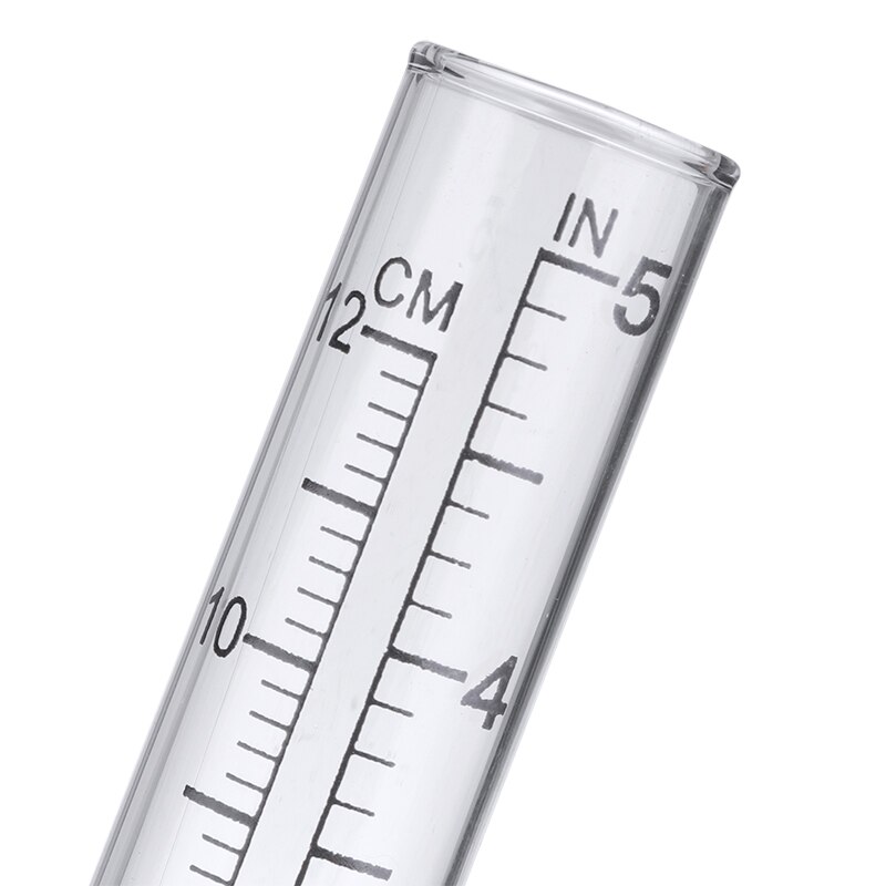 5 pouces capacité verre pluviomètre Tube de remplacement extérieur maison jardin Yard clair 140mm pluviomètre outil