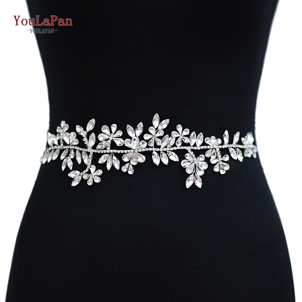 Topqueen  sh239 rhinestone bælter brude rhinestone bryllup bælter sølv bælter til kjoler brudepiger røde kjoler bælte til kvinder