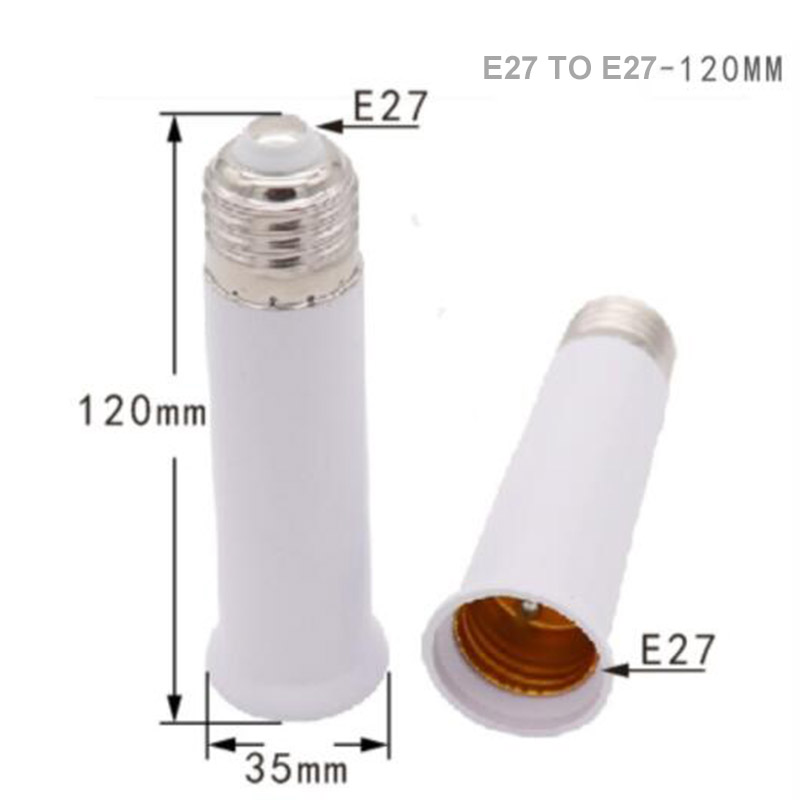 2pcs 65mm 95mm Bulb Adapter E27 to E27 extender LED Lamp light Base Socket Extension Converter Connector CFL Light Bulb Adapter