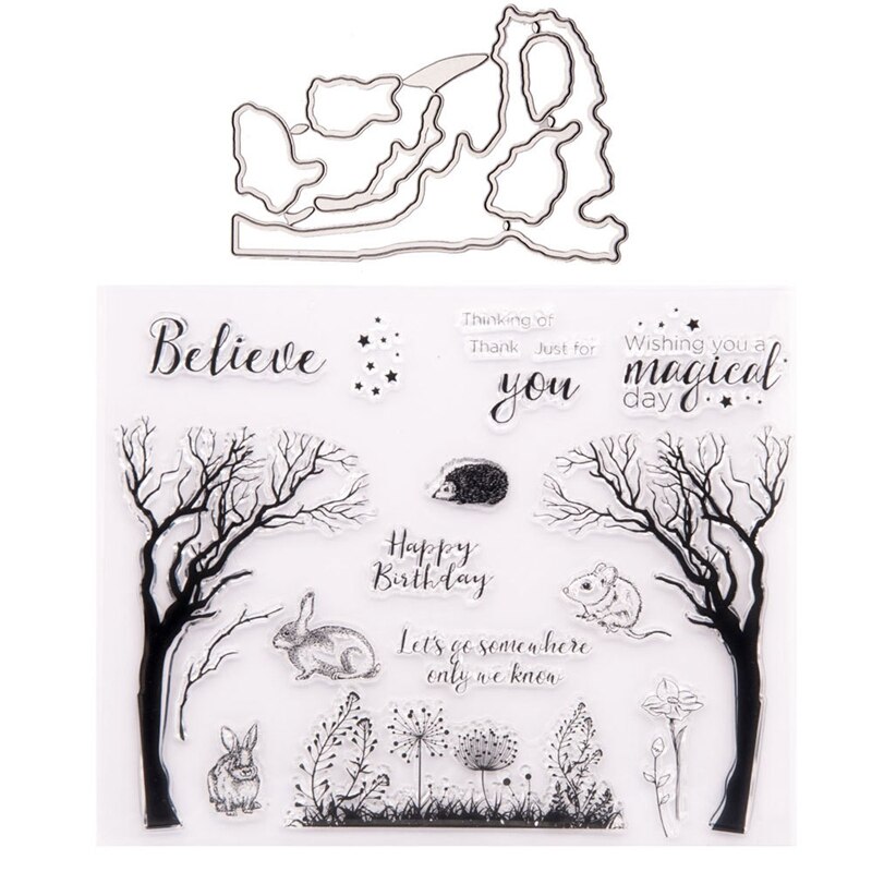 Rayher Hobby 2870900 siliconen stempel, Clear Stamps, helder, transparant, doorzichtig, motief letters, 9 x 15 cm