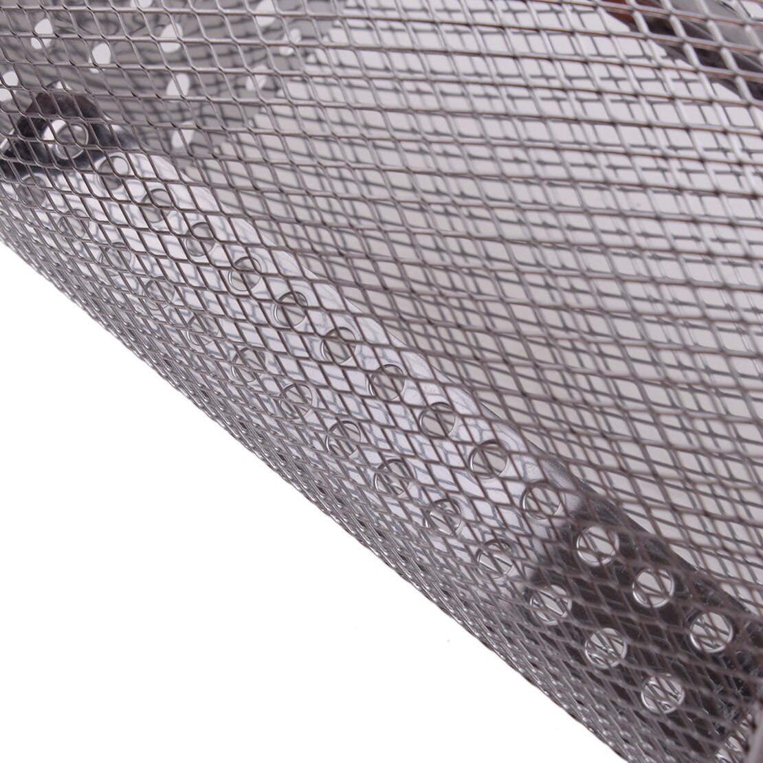 Silver Stainless Steel 18x12cm Air Fryer Rotisserie Oven Kitchen Grill Roaster Rotating Basket Drum Cage Mesh