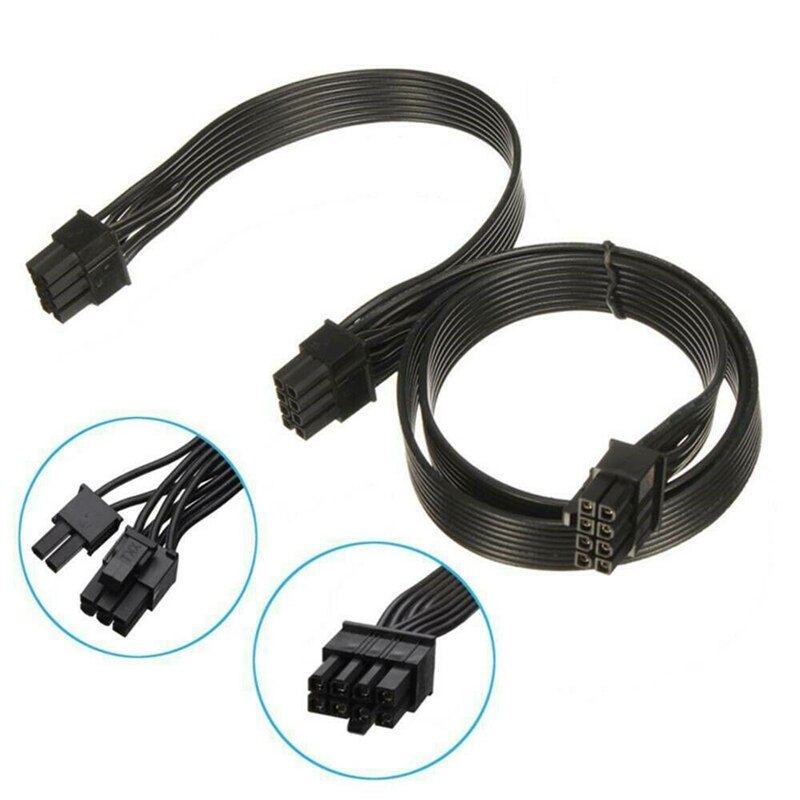 Atx Cpu 8 Pin Naar Dual 8 Pin(6 + 2) pin Pcie Vga Voeding Kabel Voor Evga Supernova 650 750 850 1000 1600 G2 G3 P2 T2 Gs