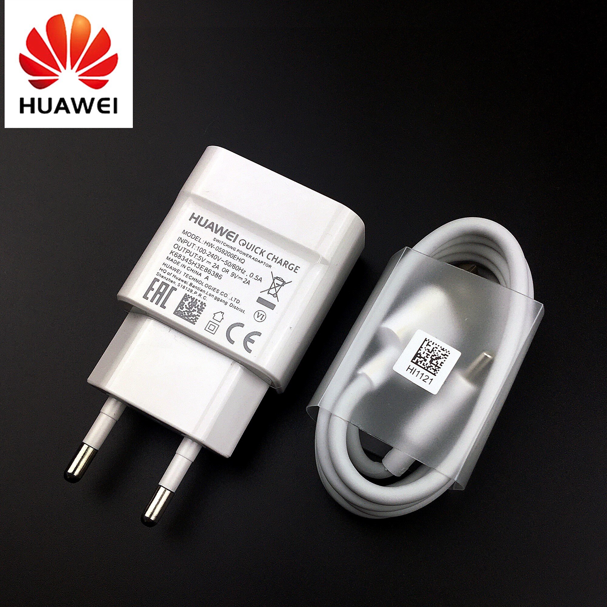 Huawei carregador rápido original qc 2.0, adaptador de energia para honor 9 p9 p20 lite mate 20 lite cabo usb tipo c nova 2 3: qc2.0 charger set