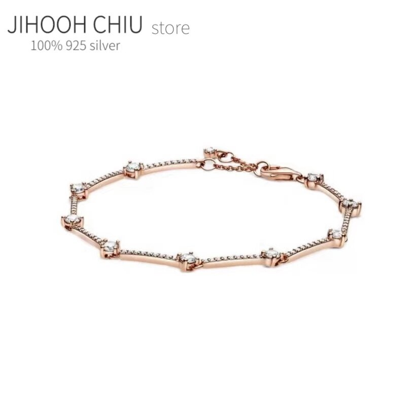 100% 925 Sterling silver bracelet for women Fit original Pando Charm hand bracelet Snake bracelet classic DIY jewelry