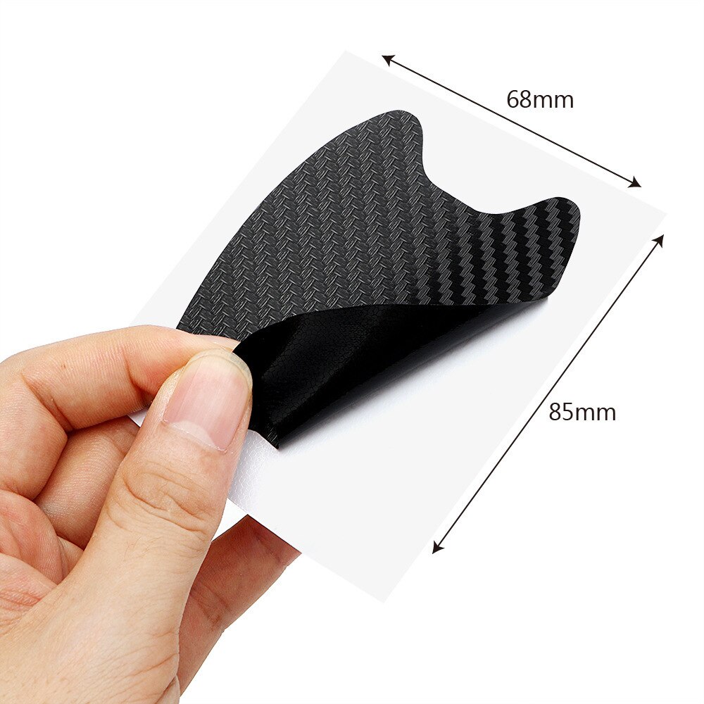 4Pcs/Set Carbon Fiber Car Door Sticker Scratches Resistant Cover Auto Handle Protection Film Exterior Styling Car Accessories