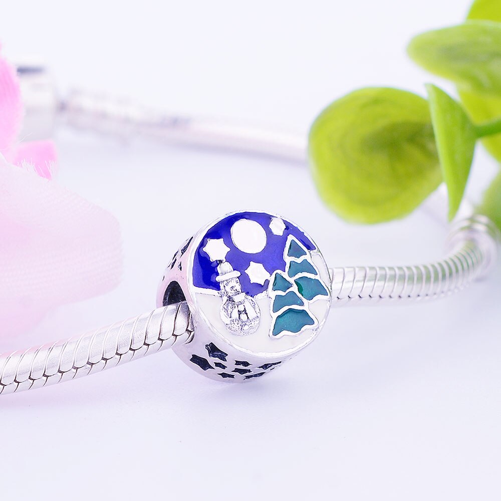 Winter Collectie 925 Sterling Zilver Besneeuwde Wonderland Kralen Fit Originele Europa Bedelarmband Sieraden Maken Berloque