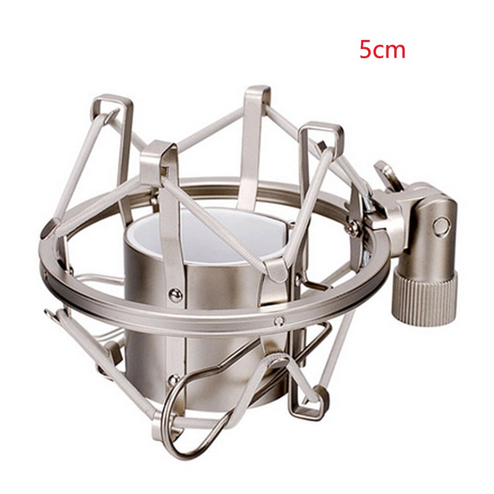 Practical Metal Spider Broadcast Condenser Adjustable Reduce Noise Locking Knob Computer Microphone Shock Mount: Grey 5cm