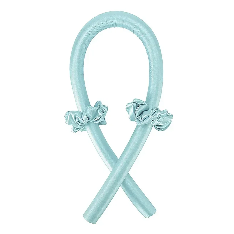 Diadema con varilla rizadora sin calor, cinta para rizos de seda sin calor, rodillos para el cabello, diadema suave para dormir, rizadores de pelo perezosos, herramientas de peinado: Gris