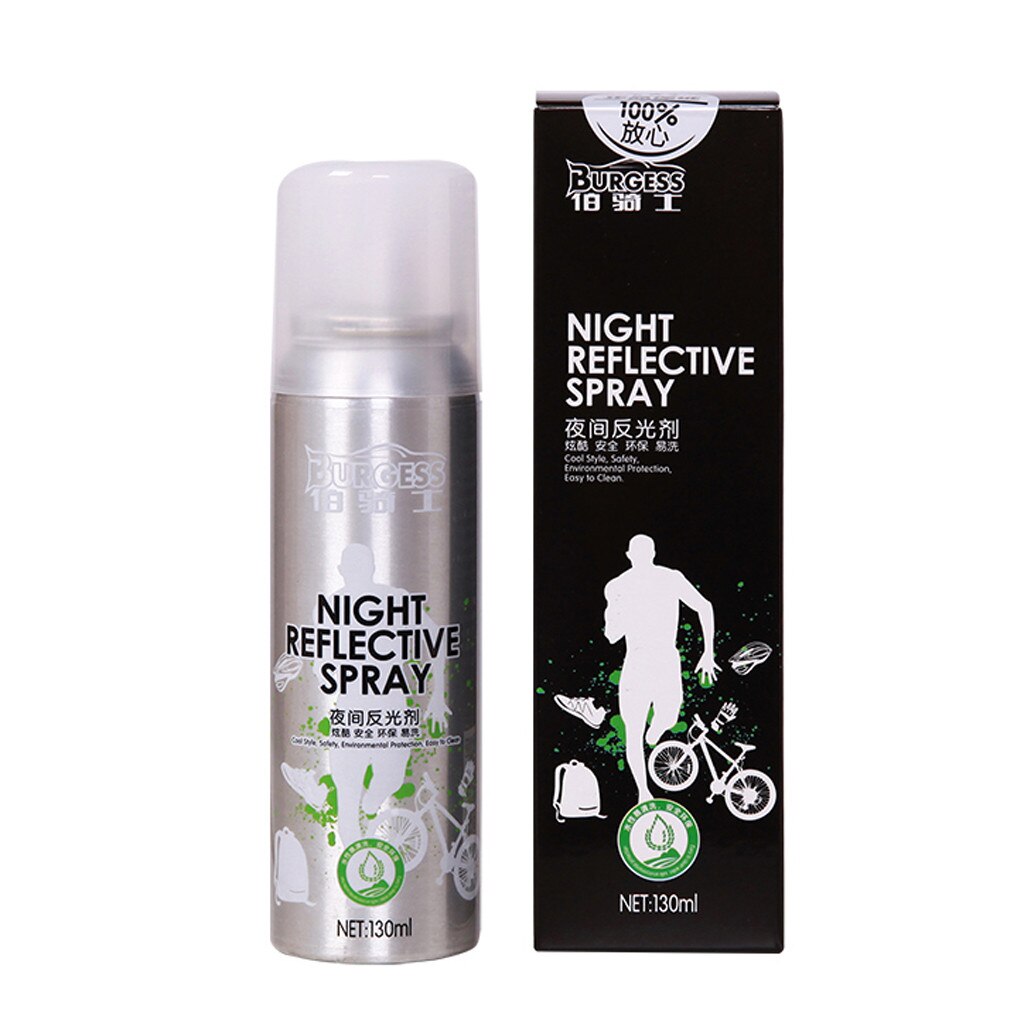 Night Reflective Spray Paint 130ml Outdoor Safety Reflecting Mark Anti Accident Riding Bike Running Fluorescence Paint Jun04